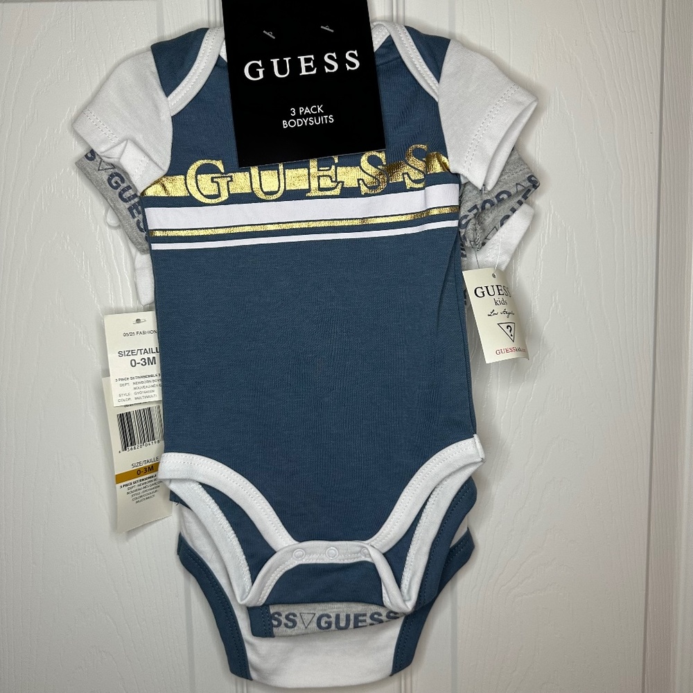 NWT Guess 3 piece bodysuit Infant 0-3 months - Picture 3 of 5